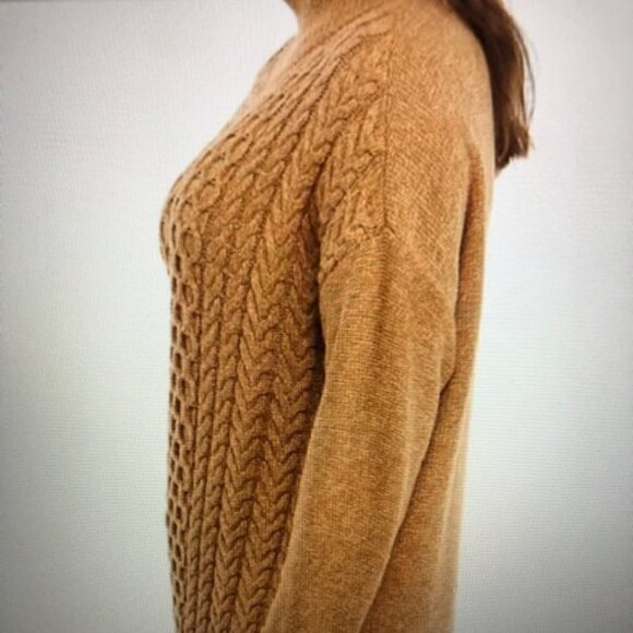 NWT Crown & Ivy mock neck, drop shoulder, long sleeve, tunic sweater X Large - Picture 3 of 4